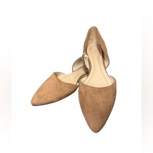 A New Day Women's Julie Cognac Brown Ballet Flats with Memory Foam Insole